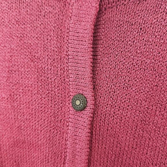 Vintage St. John Sport Blush Pink Cardigan Sweater sz Medium Designer Basic - Picture 4 of 8
